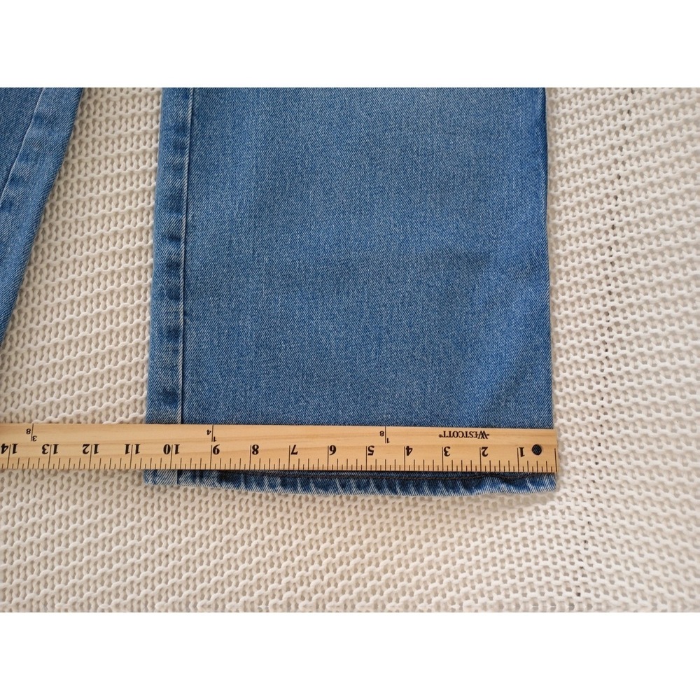 ZARA Super High Rise 13" Wide Leg Jeans Blue Patch Pocket Button Fly 4 W26x25 - Picture 11 of 12